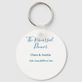 Rehearsal dinner the night before simple minimal m schlüsselanhänger (Rückseite)