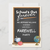 Reheld Teacher Chalkboard Farewell Party Einladung (Vorderseite)