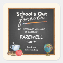 Reheld Teacher Chalkboard Farewell Party