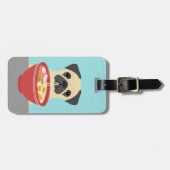 Rehfarbene Mopsluggageanhänger Gepäckanhänger (Vorderseite horizontal)