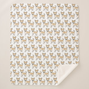 Rehfarbener Chihuahua mit glattem Fell Cartoon-Hun Sherpadecke
