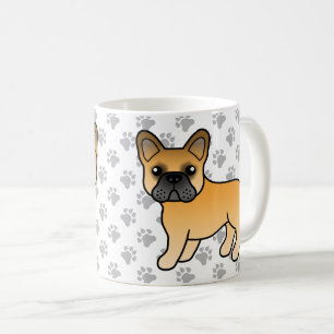 Rehfarbener Französische Bulldogge Süßer Cartoon-H Kaffeetasse