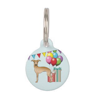 Rehfarbener Italian Greyhound Farbiger Alles Gute Haustiermarke