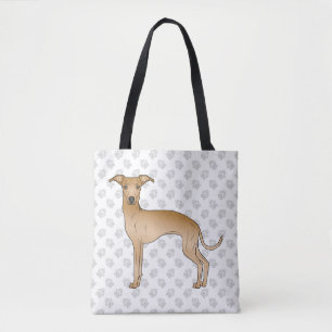 Rehfarbener Italienischer Windhund Süßer Cartoon-H Tasche