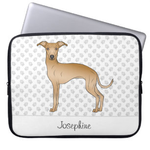 Rehfarbener Italienischer Windhund Süßer Hund Mit  Laptopschutzhülle