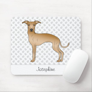 Rehfarbener Italienischer Windhund Süßer Hund Mit  Mousepad