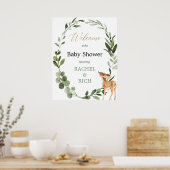 Rehgeschlechterneutrale Babydusche - Begrüßungszei Poster (Küche)