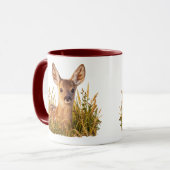 Rehkitz auf Wiesen Gras Tasse (Vorderseite Links)