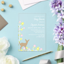 Rehkitz-Blumen-Mädchen-Baby-Party