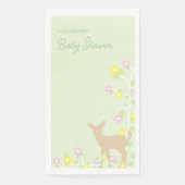 Rehkitz-Blumen-Mädchen-Baby-Party Serviette (Vorderseite)