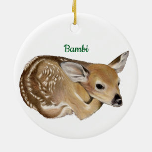 Rehkitz Keramik Ornament