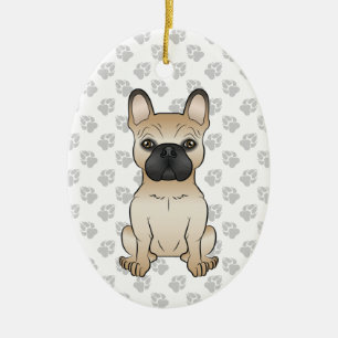 Rehkitz Mit Schwarzer Maske Französische Bulldogge Keramik Ornament