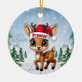 Rehkitz, Reh, Hirschkuh, Rentier🦌 🎄Frohe Weihnac Keramik Ornament
