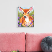 Rehkitz Tiermalerei Leinwanddruck (Insitu (Wohnzimmer))