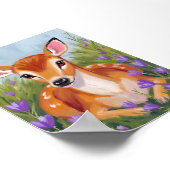 Rehkitz Tiermalerei Wasserfarben Kunst Poster (Ecke)