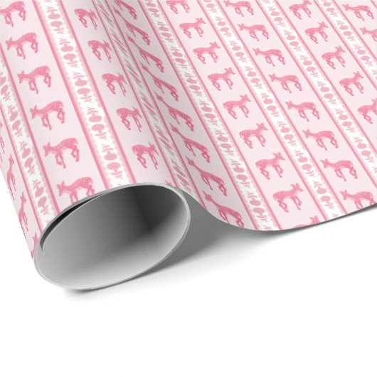 Rehkitz und Hortensien Geschenkpapier (Rolleneckpunkt)