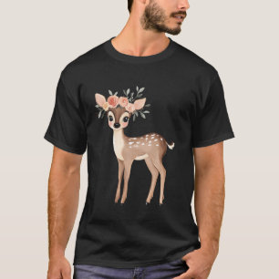Rehkitz Waldtier Forst Wildnis Bock Ricke T-Shirt