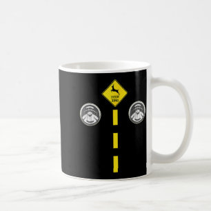 Rehleuchten Mit Straßenmarkierungen Paarkostüm Kaffeetasse