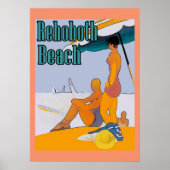 RehoBeide Beach Art Deco Poster (Vorne)