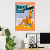 RehoBeide Beach Art Deco Poster (Heimbüro)