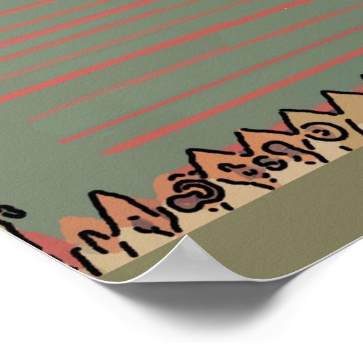 RehoBeide Beach Art Deco Poster (Ecke)