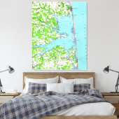 RehoBeide Beach & Bethany Beach Delaware Karte (19 Leinwanddruck (Insitu (Schlafzimmer))
