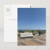 RehoBeide Beach DE Boardwalk Bench Foto Postkarte (Vorne/Hinten)