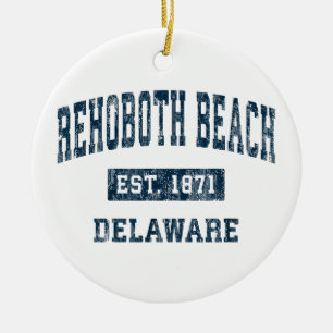 RehoBeide Beach Delaware DE Vintag Sports Design N Keramik Ornament