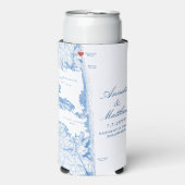 RehoBeide Beach Delaware Gastgeschenk Hochzeit Dri Selters Dosenkühler (Seltzer Vorderseite)