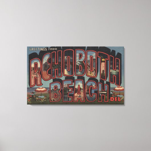 RehoBeide Beach, Delaware - Große Briefszenen Leinwanddruck (Vorderseite)
