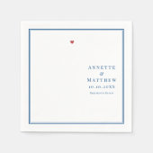 RehoBeide Beach Delaware Karte Elegant Navy Hochze Serviette (Vorderseite)