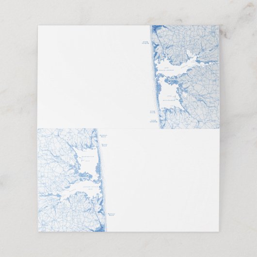 RehoBeide Beach Delaware Karte geklappt (Außenseite Aufgefaltet)