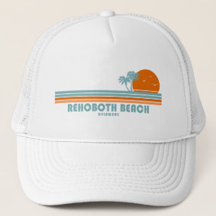 RehoBeide Beach Delaware Sun Palm Trees Truckerkappe