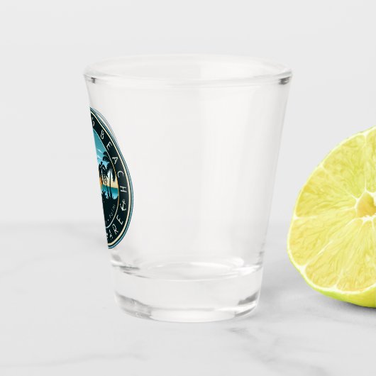 RehoBeide Beach Delaware Sunset Retro Souvenir 80e Schnapsglas (Rechts)