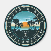 RehoBeide Beach Delaware Sunset Souvenir 80er Magnet (Vorne)