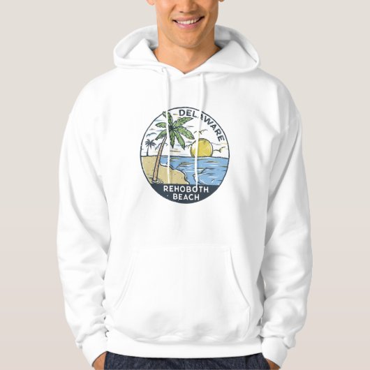 RehoBeide Beach Delaware Vintag Hoodie (Vorderseite)