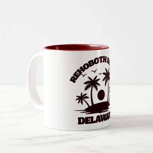RehoBeide Beach Delaware Zweifarbige Tasse (Vorderseite Links)