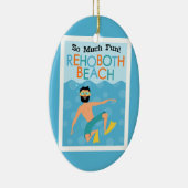 RehoBeide Beach Fun Hipster Travel Keramik Ornament (Rechts)