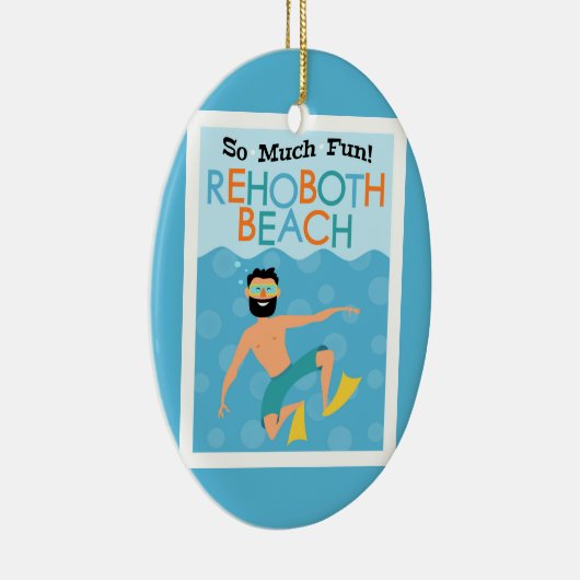 RehoBeide Beach Fun Hipster Travel Keramik Ornament (Rechts)