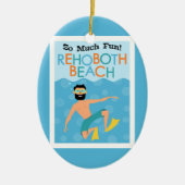 RehoBeide Beach Fun Hipster Travel Keramik Ornament (Vorne)
