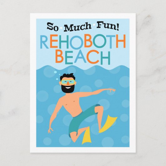RehoBeide Beach Fun Hipster Travel Postkarte (Vorderseite)