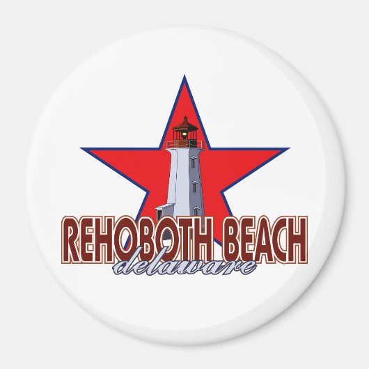 RehoBeide Beach Lighthouse Magnet (Vorne)