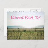 RehoBeide Beach Postkarte - Rosa Tinte (Vorne/Hinten)