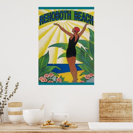 RehoBeide Beach Vintag Style Poster (Küche)