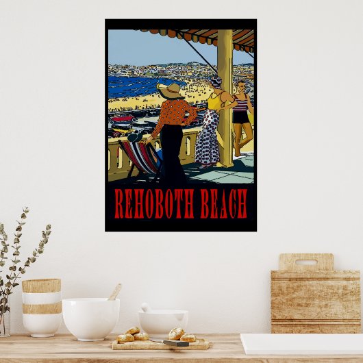 RehoBeide Beach Vintag Style Poster (Küche)