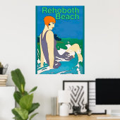 RehoBeide Beach Vintag Style Poster (Heimbüro)