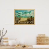 RehoBeide Beach Vintage Travel Poster (Küche)