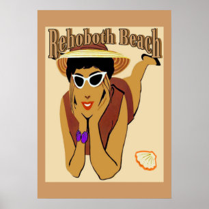 Rehobeide, Lady on Beach Poster