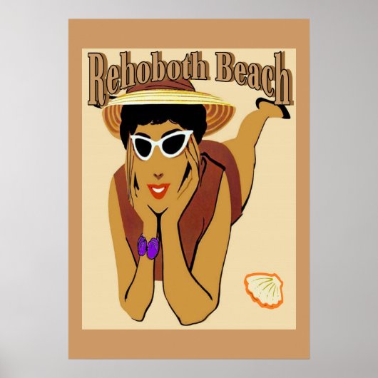 Rehobeide, Lady on Beach Poster (Vorne)