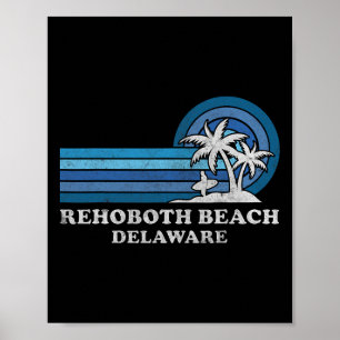 RehoBeide Strand Delaware Familie Sommerurlaub Vin Poster